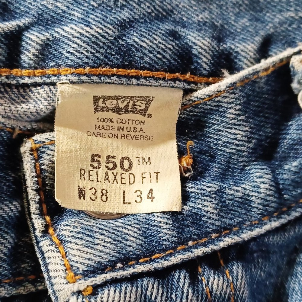Levi’s 550 Relaxed Fit Faded Distressed Washed Jeans - Picture 6 of 6